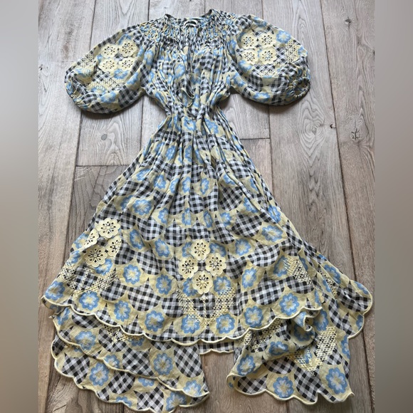 INNIKA CHOO MIDI Smock -Hugh Jesmok in Bright Gingham Print  size 0. Pre owned. - Picture 7 of 15